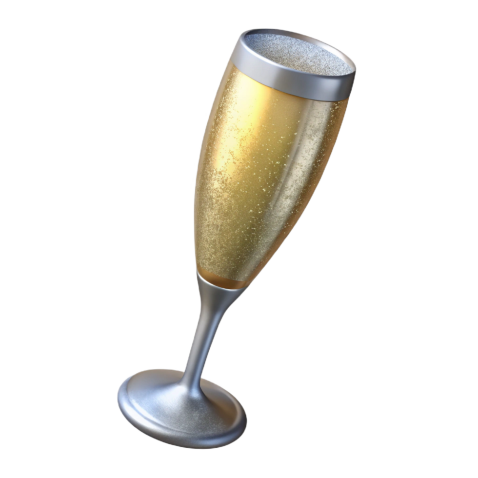serene traditional Champagne Flute Filled Isolated high resolution png