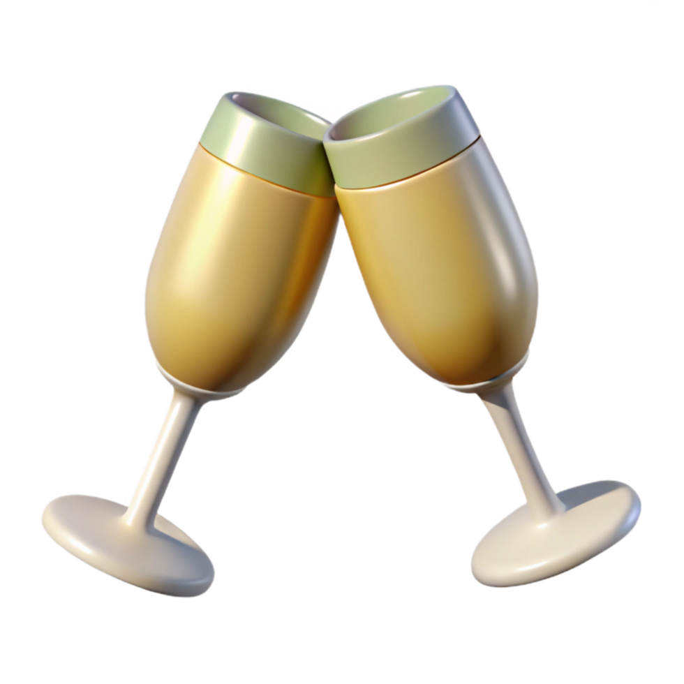 extraordinary abstract Champagne Glasses Toasting Isolated premium png