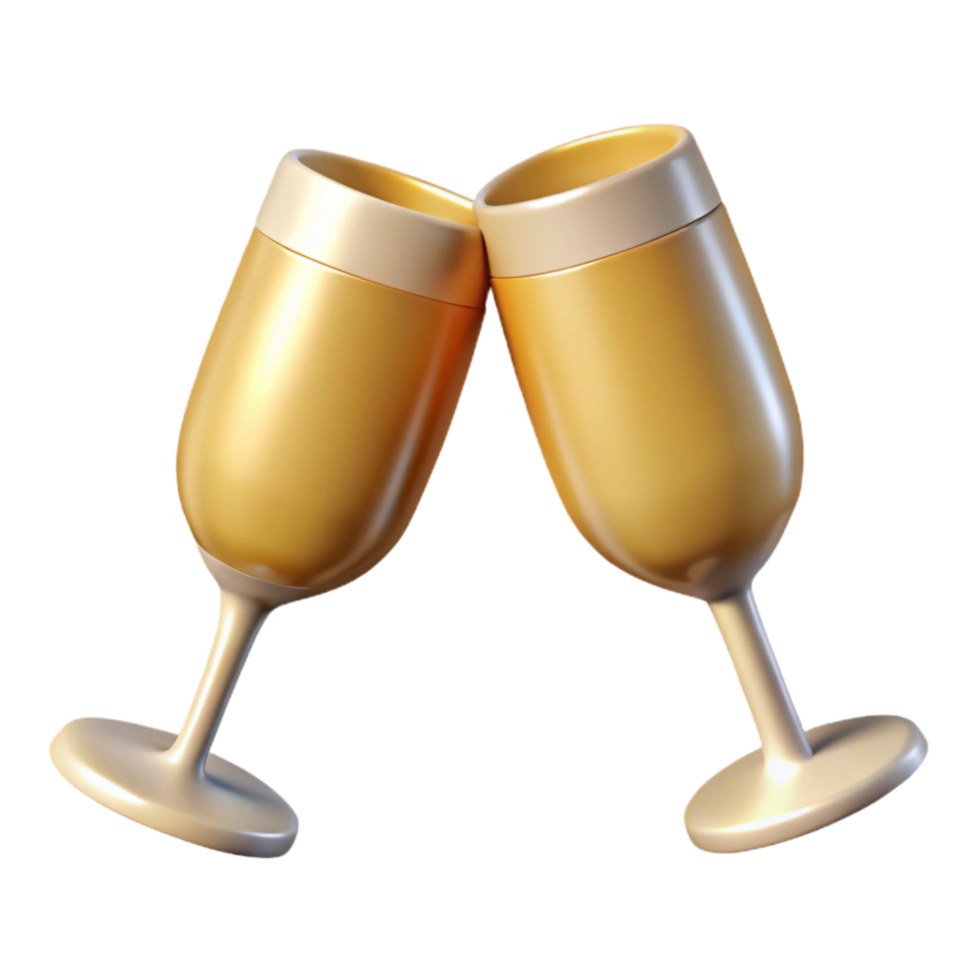 stunning abstract Champagne Glasses Toasting Isolated original png