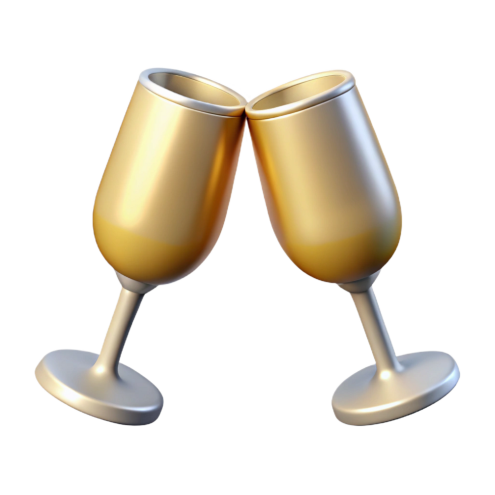 extraordinary creative Champagne Glasses Toasting Isolated exclusive png