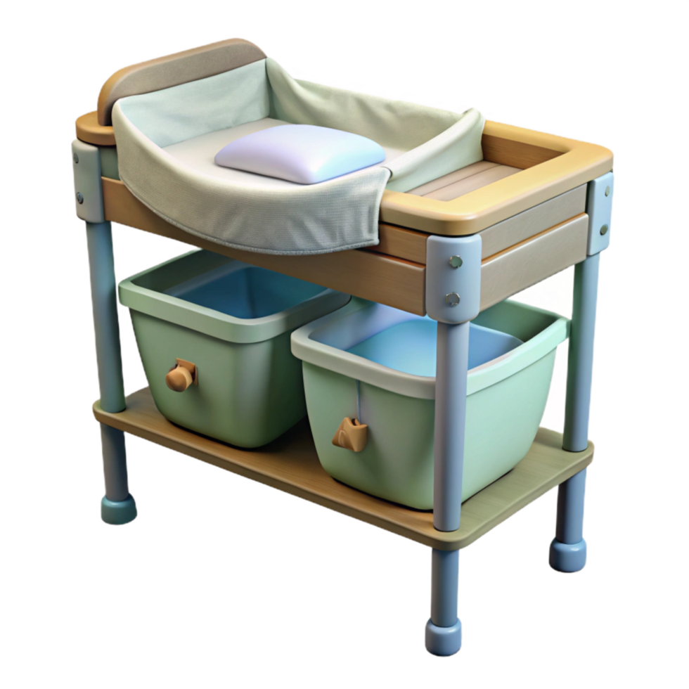 stunning abstract Changing Table with Diapers Cutout premium png