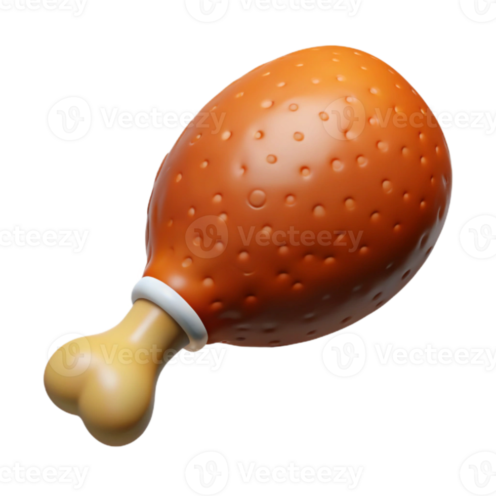 extraordinary classic Chicken Leg Roasted Transparent Background detailed png