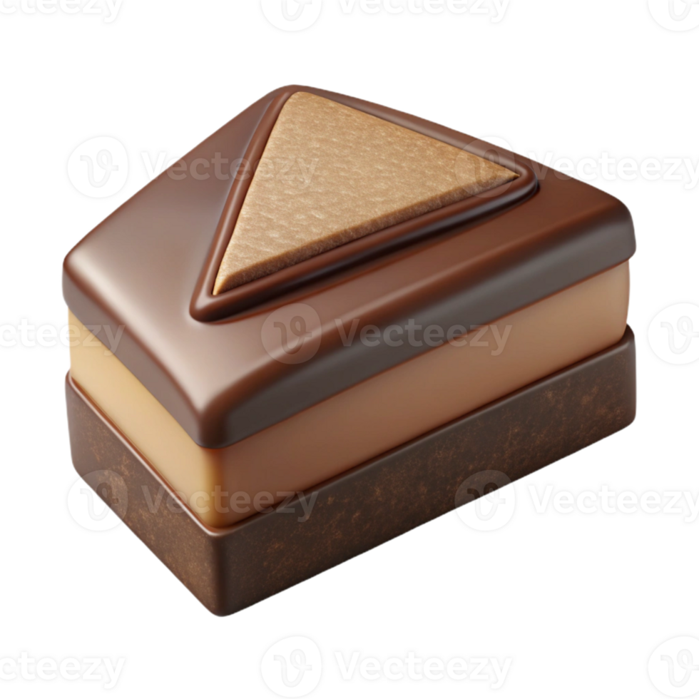 beautiful contemporary Chocolate Cake Slice Isolated Element original png