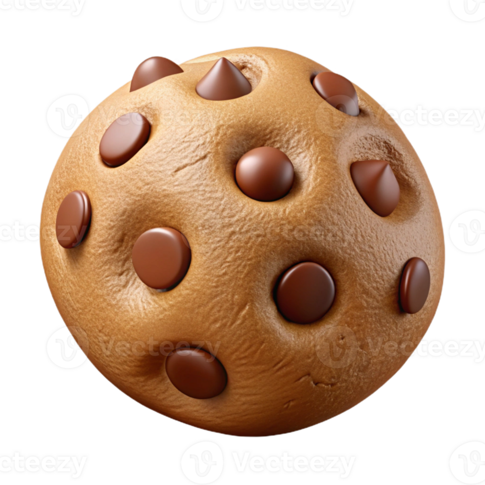 extraordinary traditional Chocolate Chip Cookie with Crumbs Isolated high quality png
