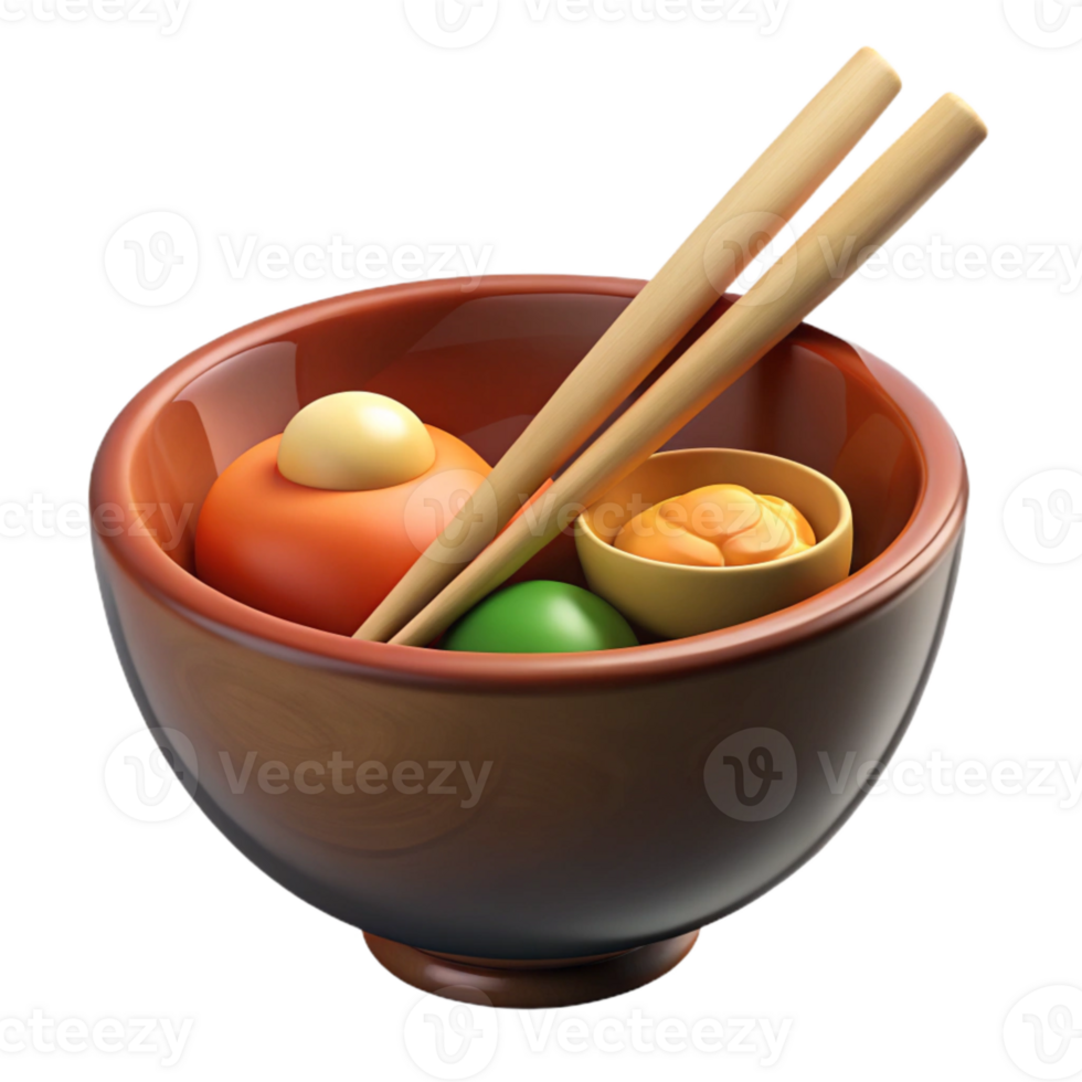 dramatic modern Chopsticks and Bowl Isolated Element Asian Cuisine authentic png