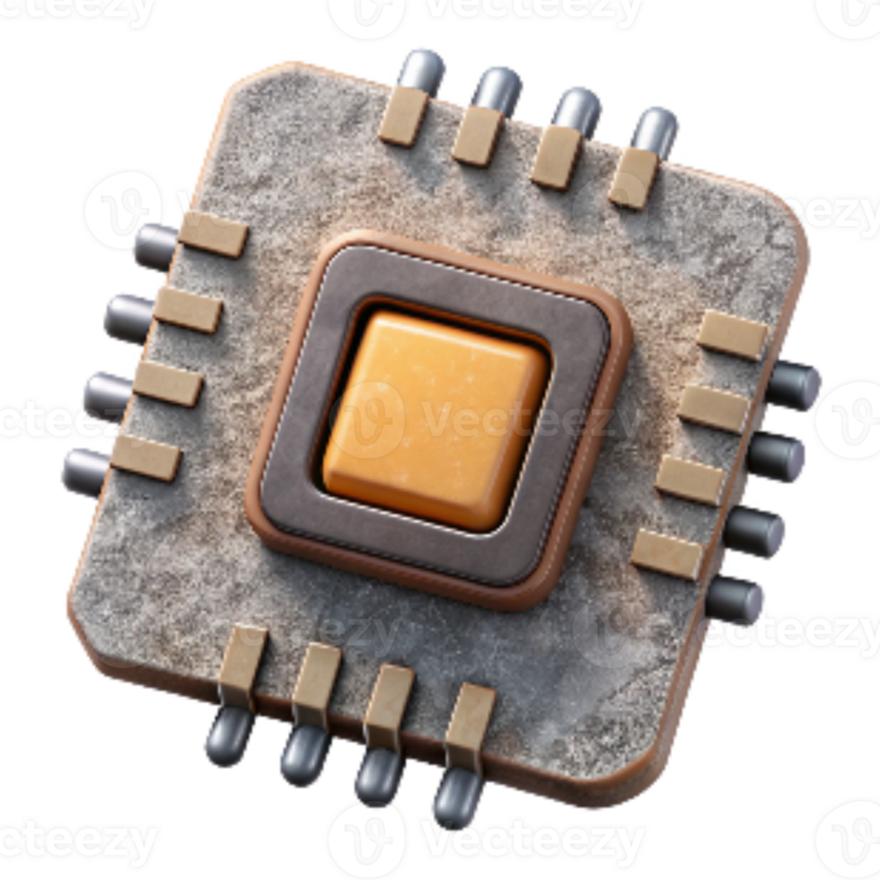 serene contemporary Circuit Board Microchip Detail Cutout 4K png