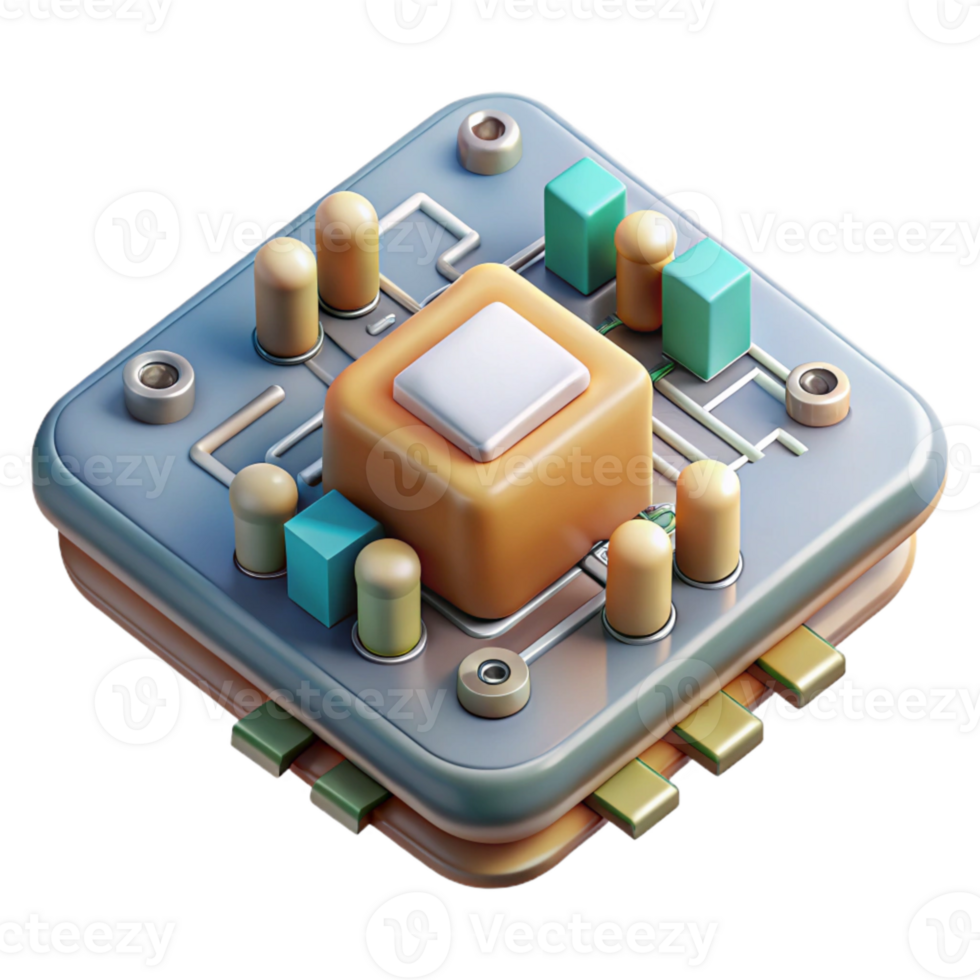wonderful abstract Circuit Board with Components Transparent detailed png