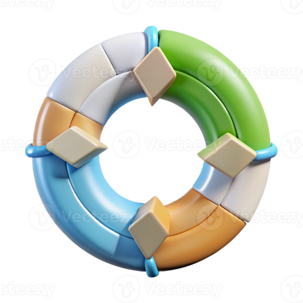 dramatic creative Circular Economy Diagram Isolated Transparent Background professional png