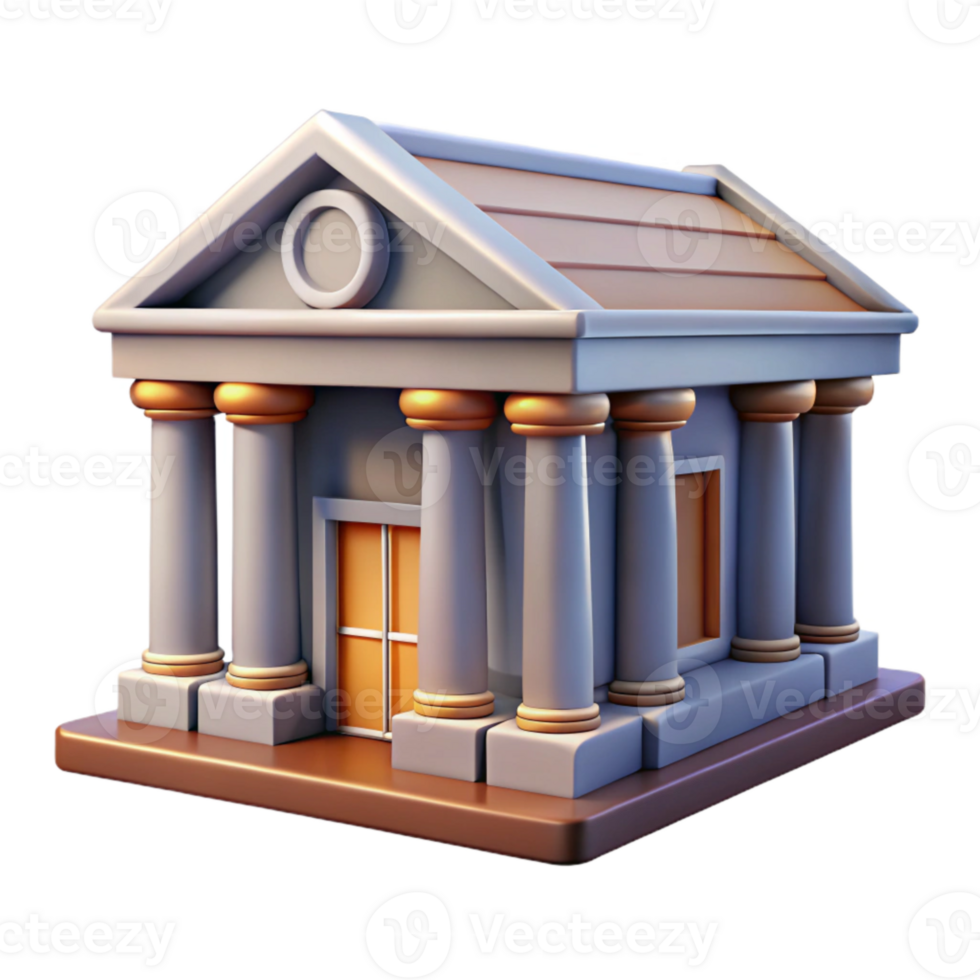 extraordinary contemporary City Library Building Front View Transparent Background detailed png