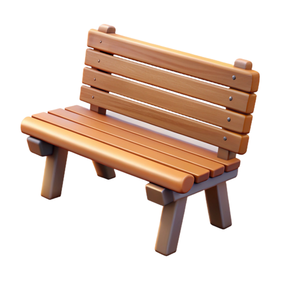 beautiful creative City Park Bench with Green Patina Isolated Element authentic png