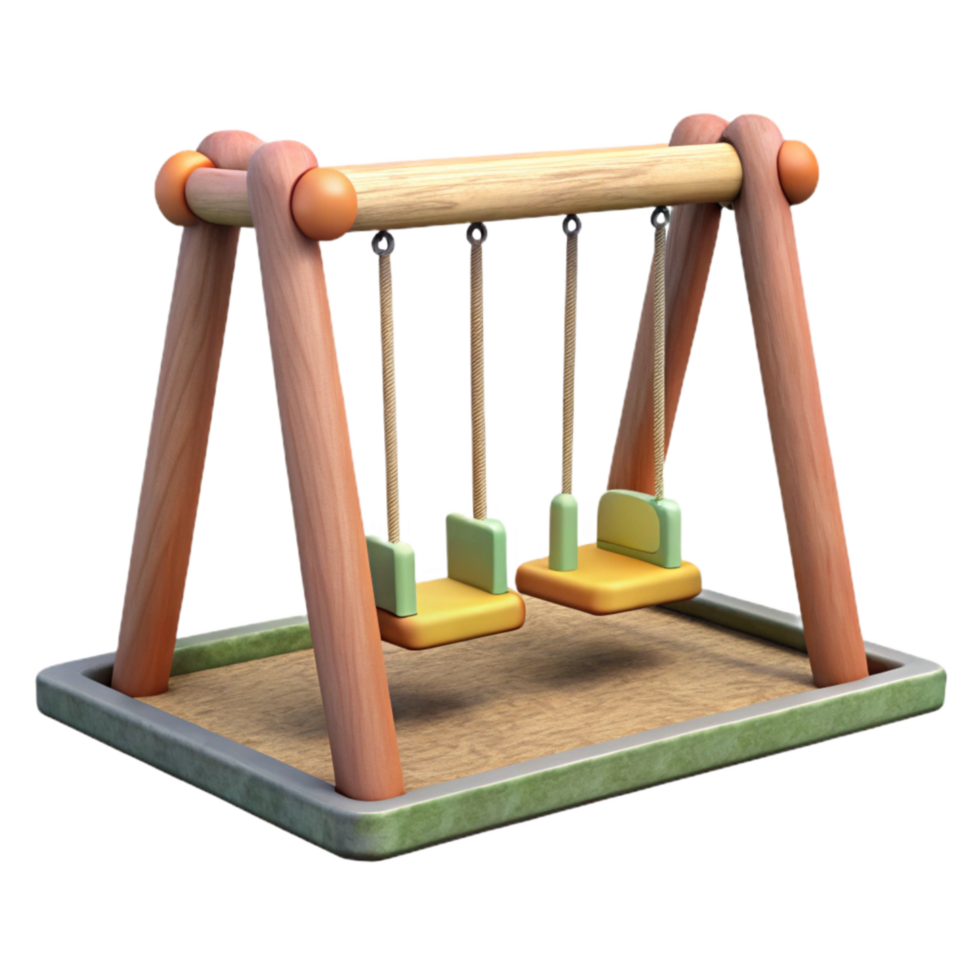 stunning creative City Park Playground Swings Empty Isolated Cutout premium png