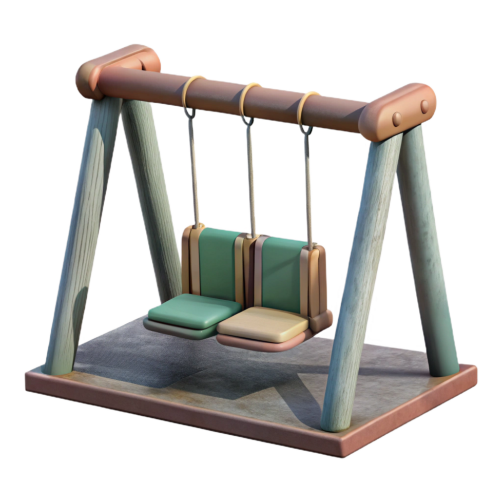 impressive abstract City Park Playground Swings Empty Isolated Cutout exclusive png