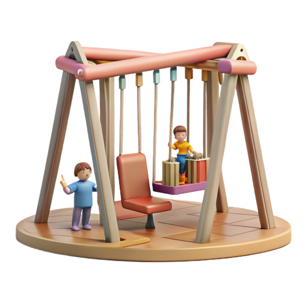 extraordinary rustic City Park Swing Set Children Playing Cutout high resolution png