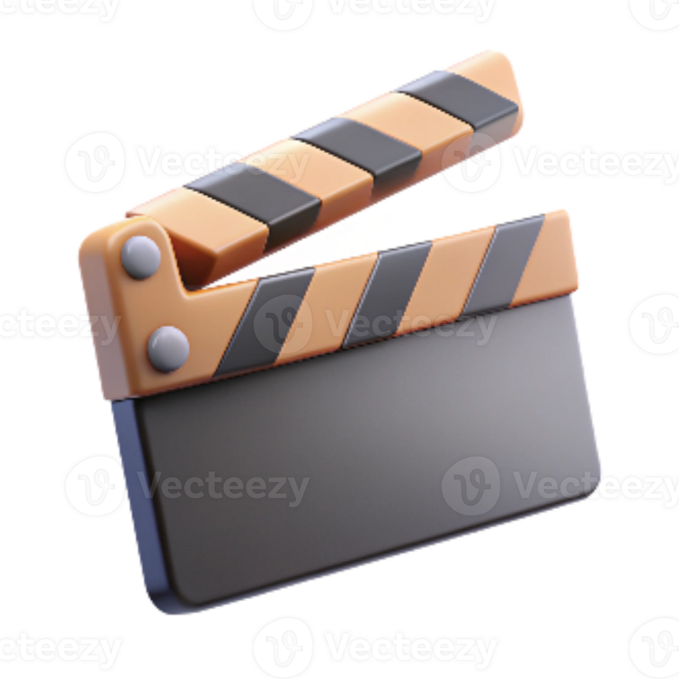 elegant traditional Clapperboard Closed Position Transparent Background detailed png