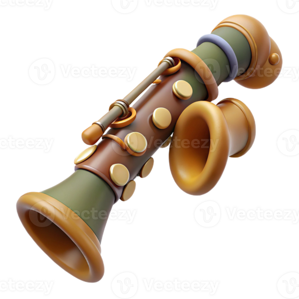 beautiful modern Clarinet Woodwind Instrument Isolated high quality png