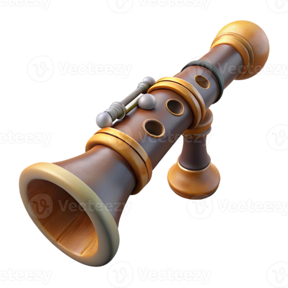 stunning rustic Clarinet Woodwind Instrument Transparent Background authentic png