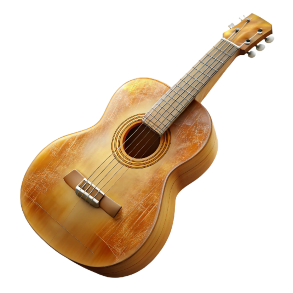 elegant minimalist Classical Guitar Front View Cutout professional png