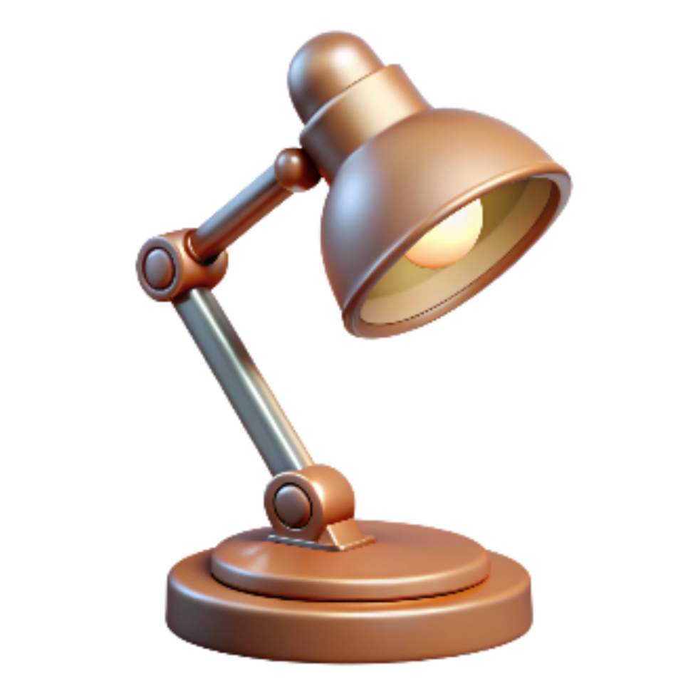 dramatic artistic Classic Desk Lamp with Adjustable Arm Transparent Background high resolution png