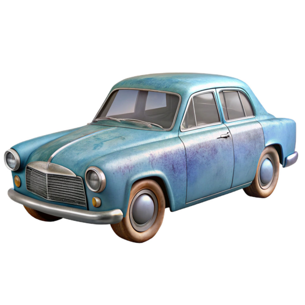 magnificent minimalist Classic Car Side View Transparent Background high quality png