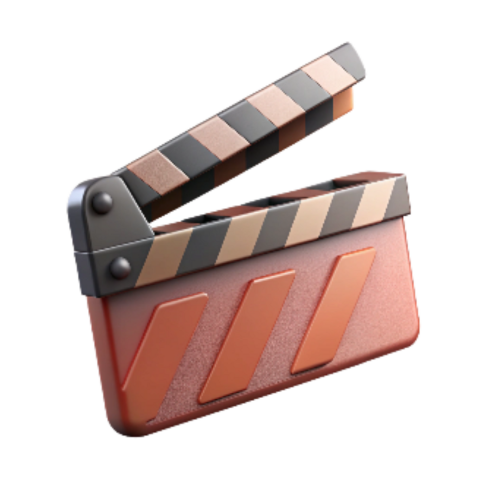 extraordinary traditional Classic Movie Clapperboard Open Position Isolated on Transparent Background exclusive png
