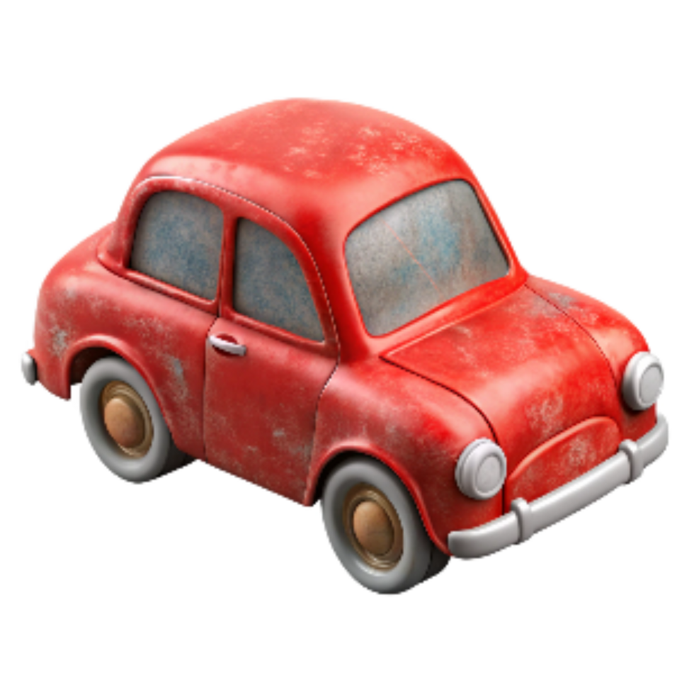 stunning vintage Classic Toy Car with Red Paint Transparent Background exclusive png