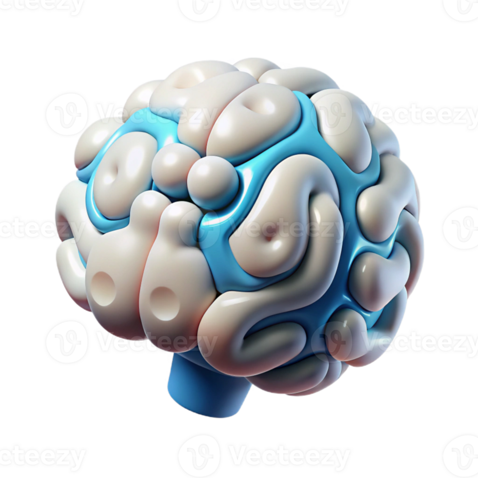 wonderful rustic Clean Ai Brain Icon Isolated on Transparent Background high resolution png