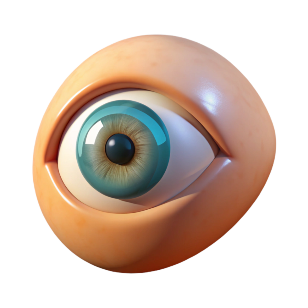dramatic abstract Close Up of Eye with Peaceful Expression Transparent Background premium png