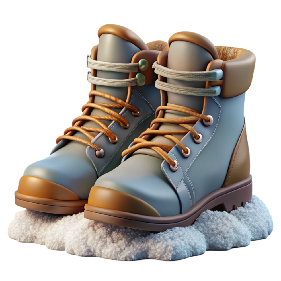 serene creative Close Up of Hiking Boots on Trail Transparent Background high resolution png