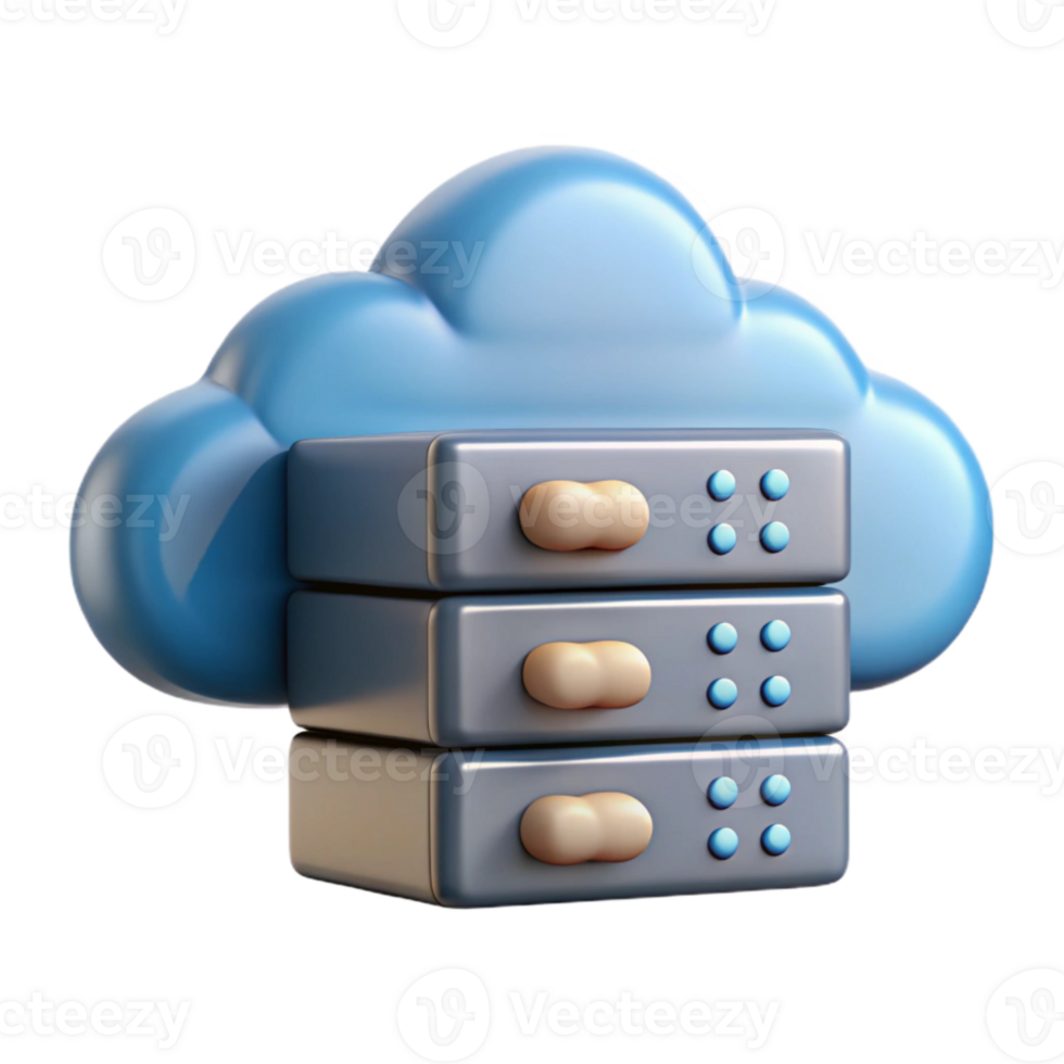 extraordinary creative Cloud Computing Server Rack Side View Isolated Element professional png