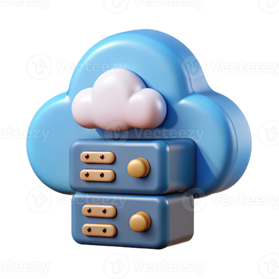 extraordinary modern Cloud Computing Server Icon Isolated Cutout premium png