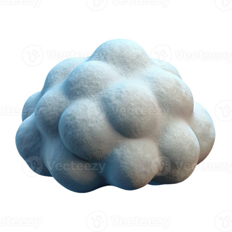 elegant classic Cloud Cutout with Fluffy Texture Transparent Background genuine png