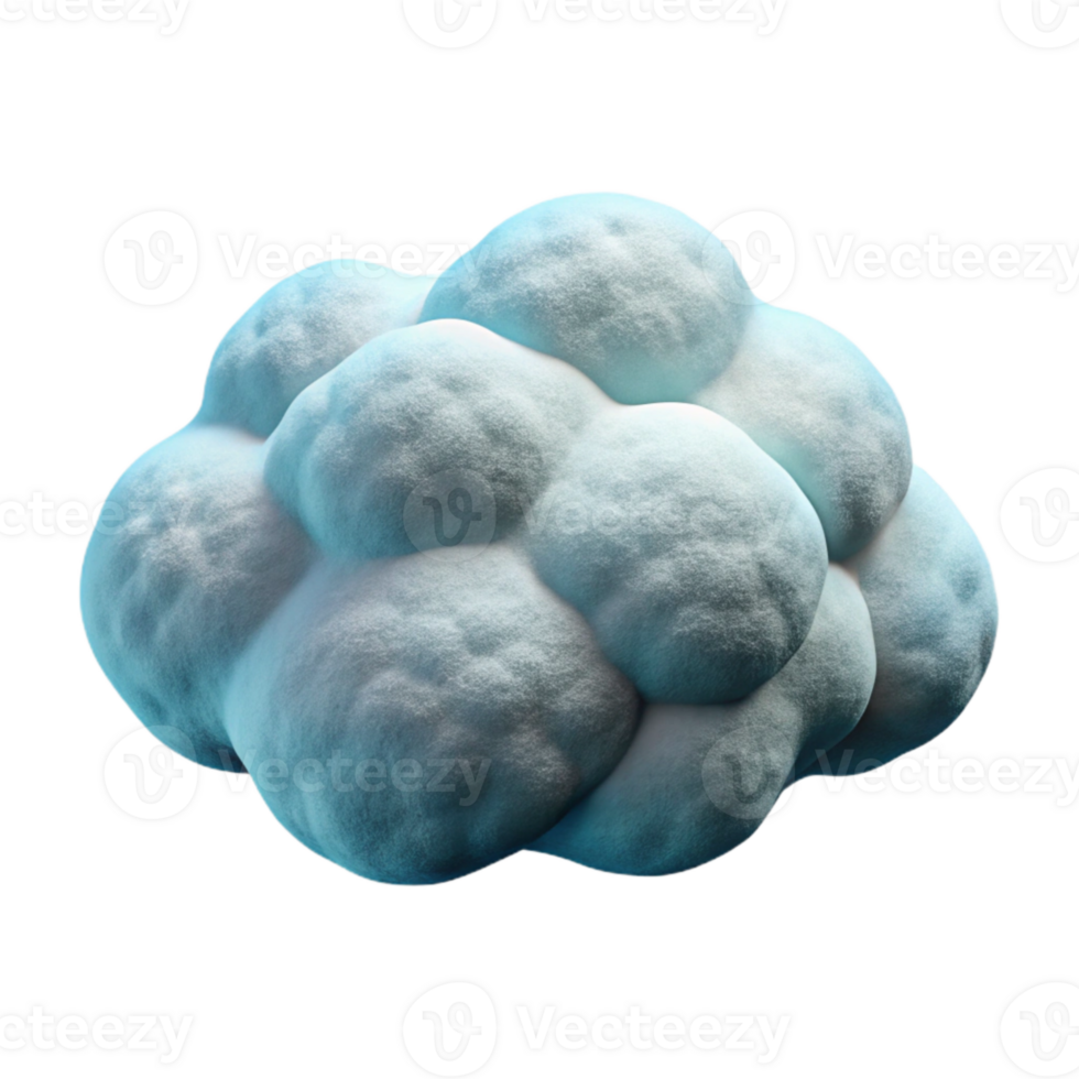serene minimalist Cloud Cutout with Fluffy Texture Transparent Background original png