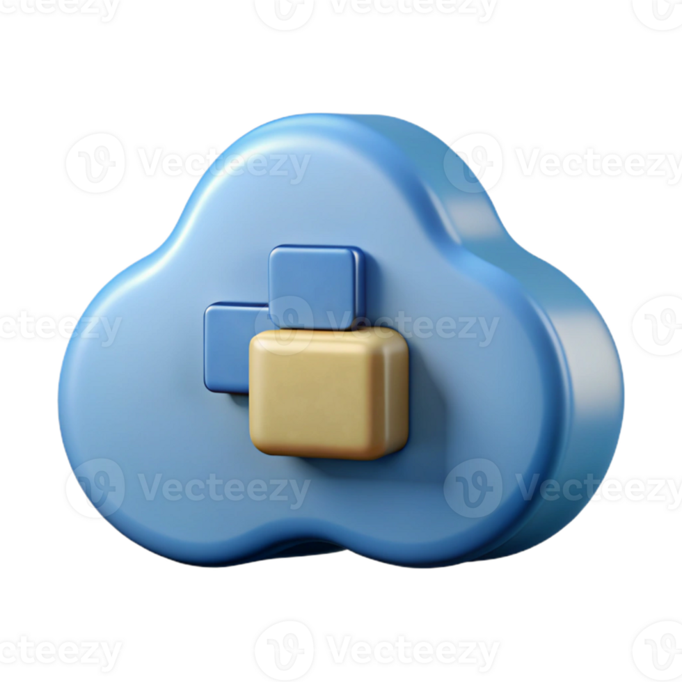 serene modern Cloud Storage Icon Cutout original png