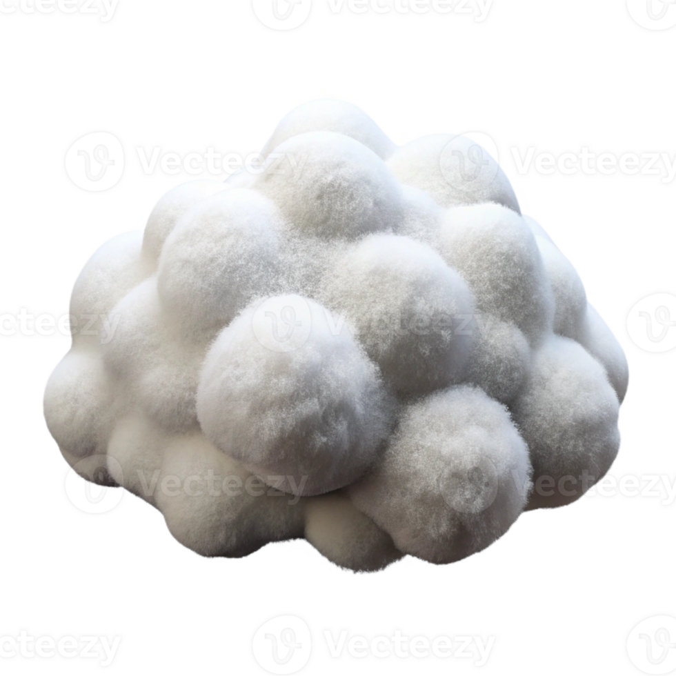 elegant artistic Cloud White Fluffy Isolated exclusive png