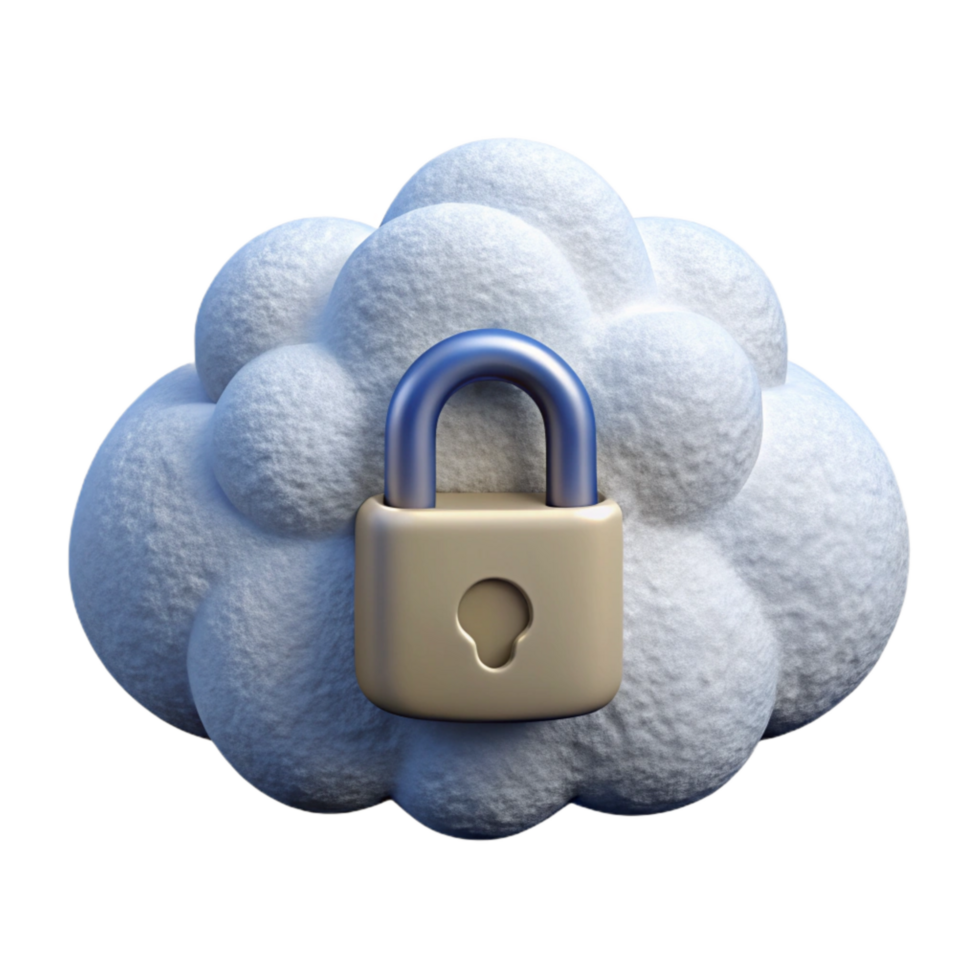dramatic rustic Cloud Security Icon White Fluffy Cutout high quality png