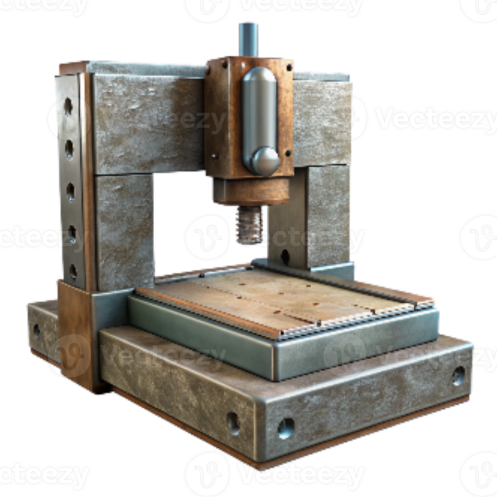 elegant modern Cnc Machine Cutting Metal Isolated exclusive png