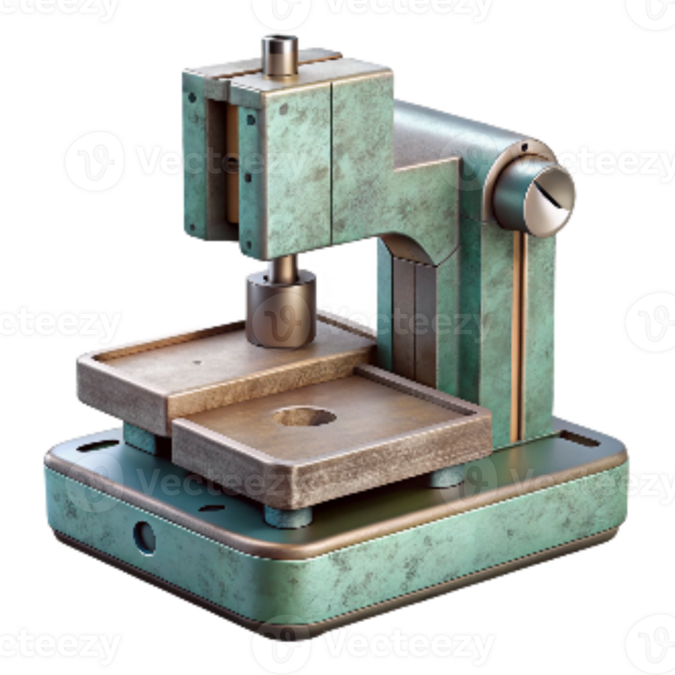 vibrant classic Cnc Machine Cutting Metal Isolated detailed png