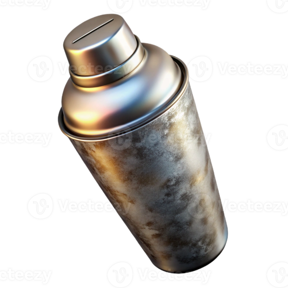 serene abstract Cocktail Shaker Stainless Steel Transparent Background high quality png