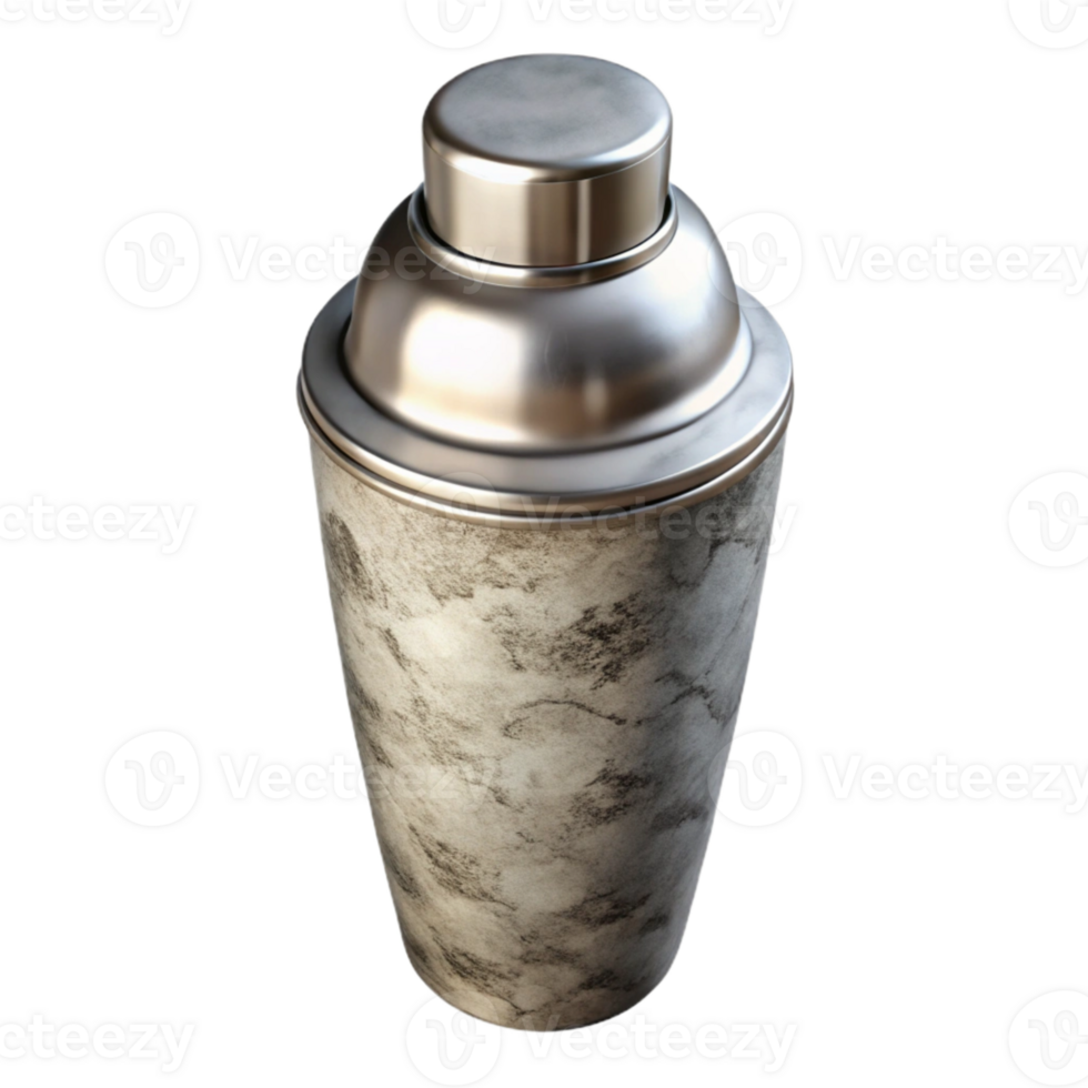 dramatic vintage Cocktail Shaker Stainless Steel Transparent Background exclusive png