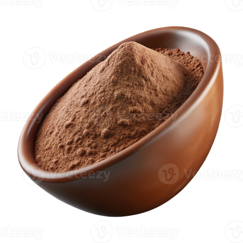 beautiful traditional Cocoa Powder Cutout with Rich Brown Color professional png