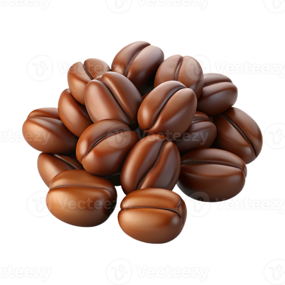 elegant traditional Coffee Beans Pile Transparent Background high quality png