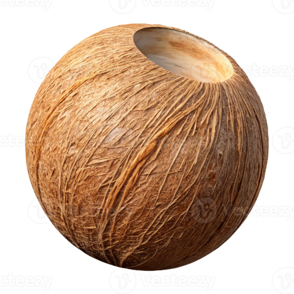 impressive vintage Coconut Isolated with Brown Husk original png