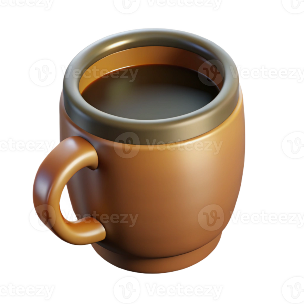 impressive contemporary Coffee Mug Cutout with Steam Transparent Background Front View genuine png