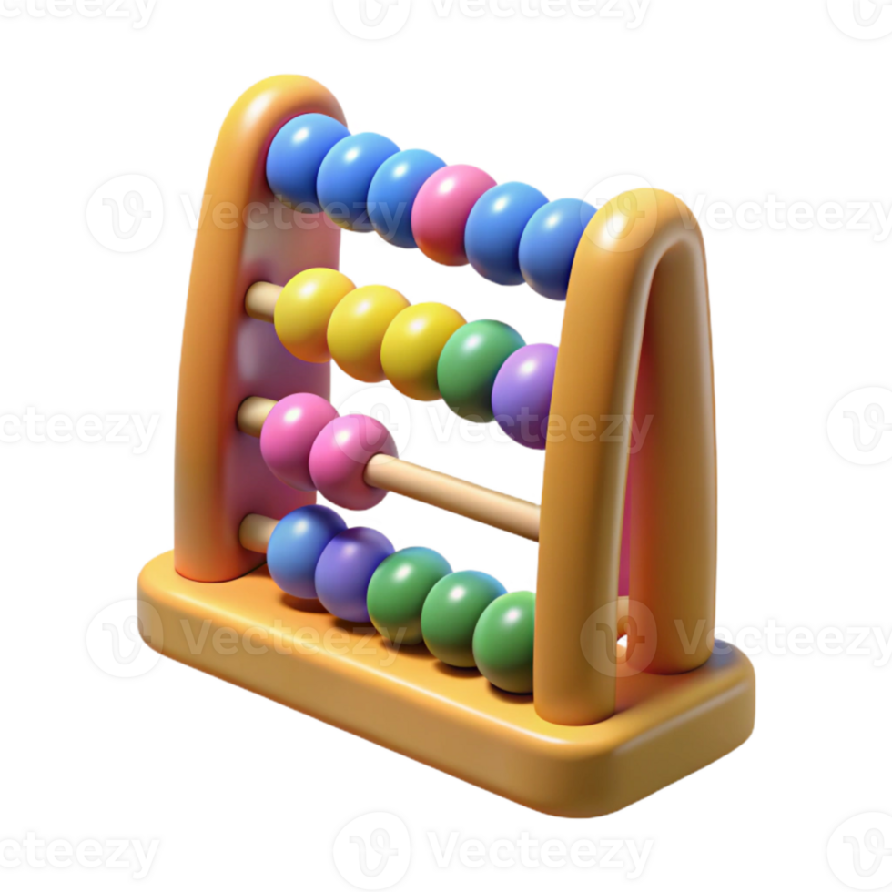 vibrant classic Colorful Abacus with Beads Moved Isolated professional png