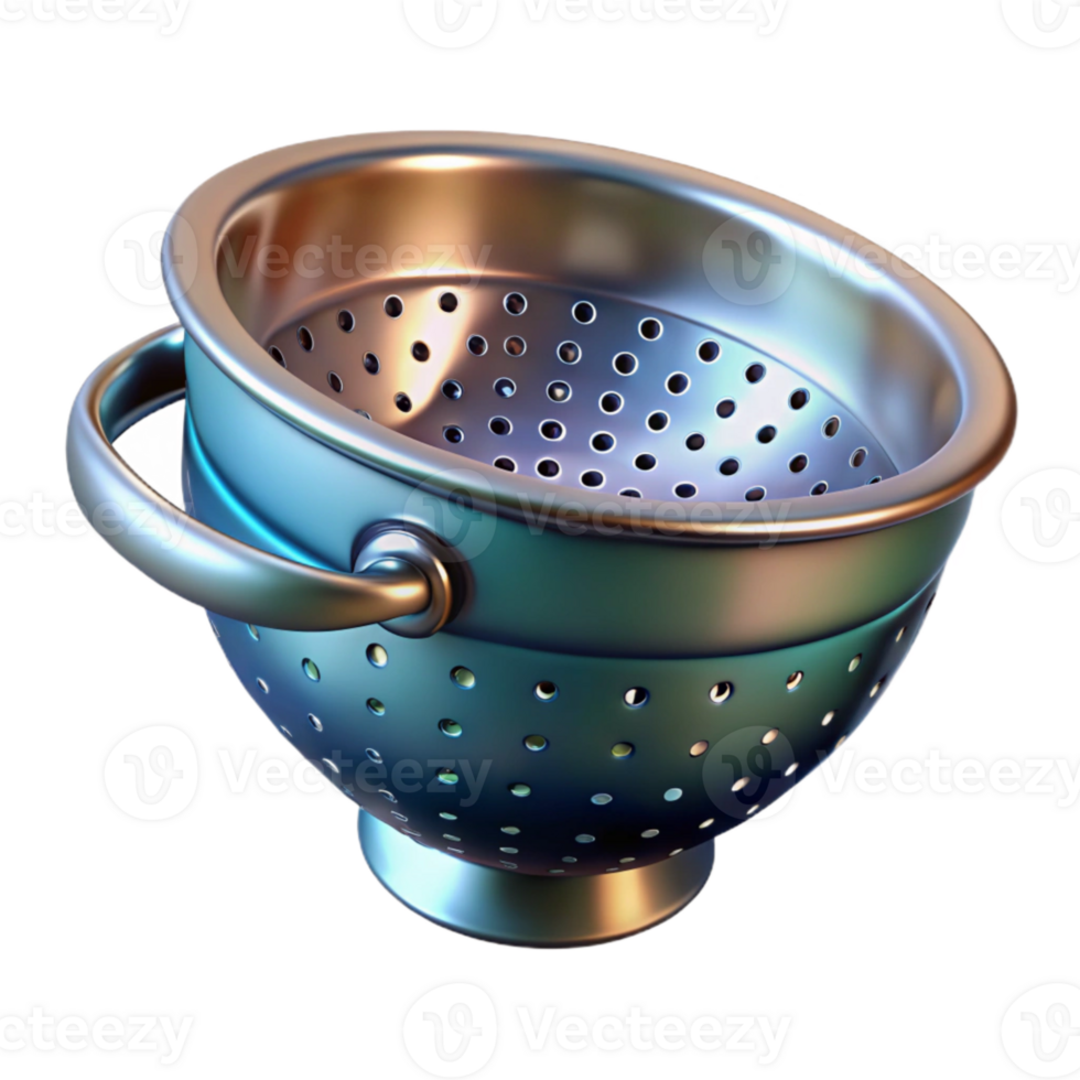 wonderful rustic Colander Transparent Background Stainless Steel genuine png