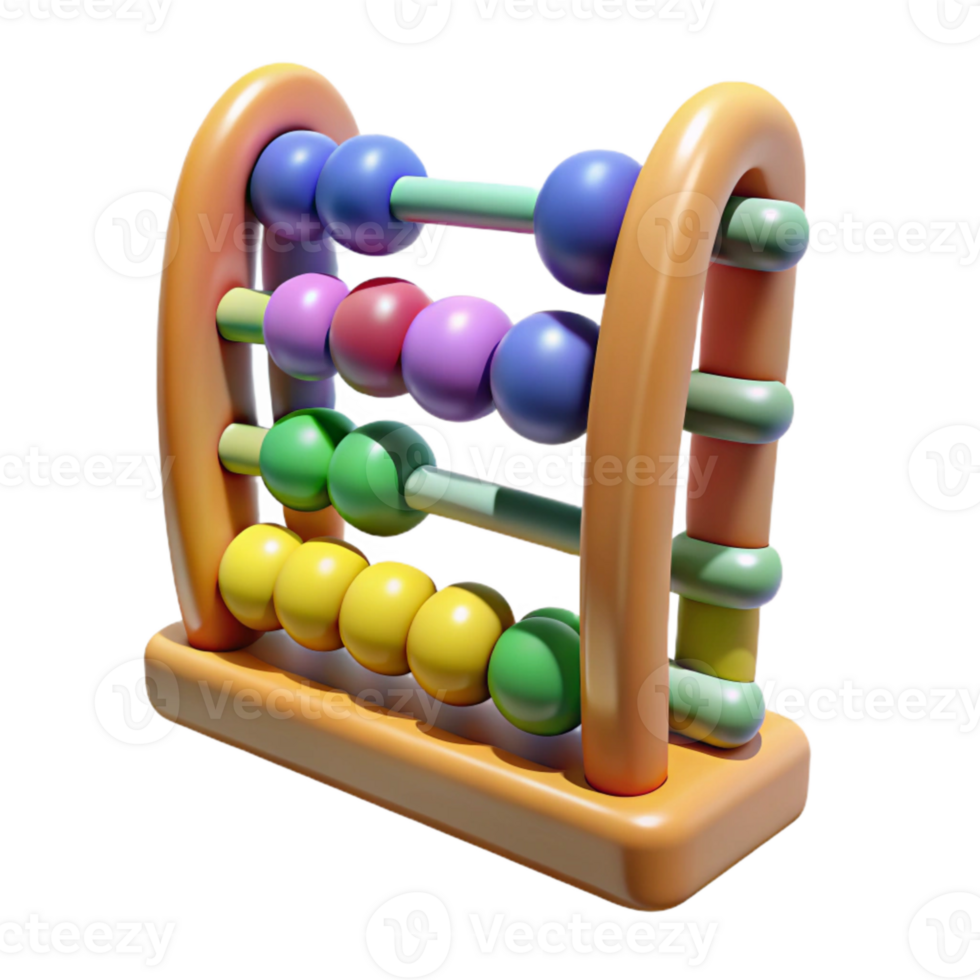 dramatic modern Colorful Abacus with Beads Moved Isolated high resolution png