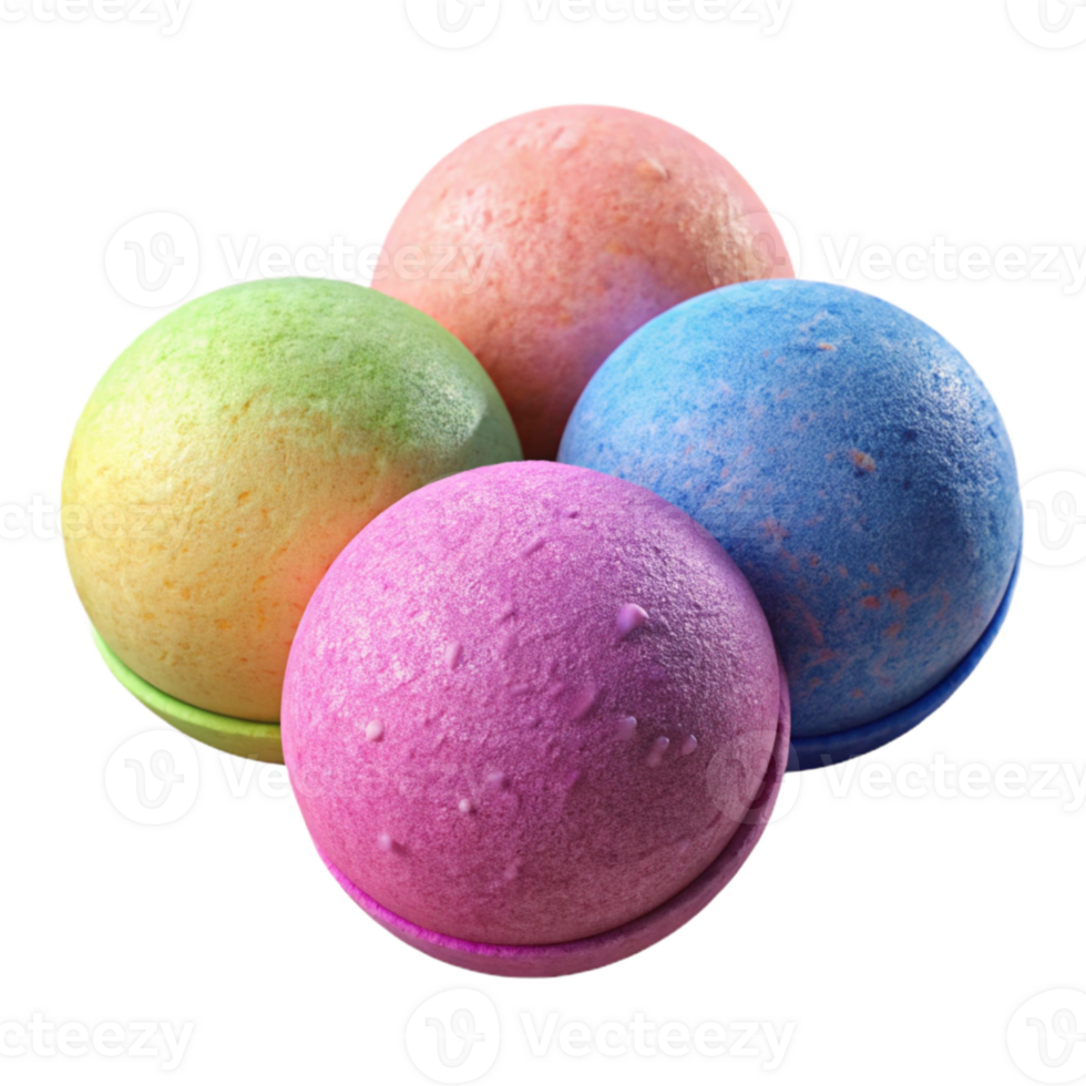 dramatic traditional Colorful Bath Bombs Set Transparent premium png