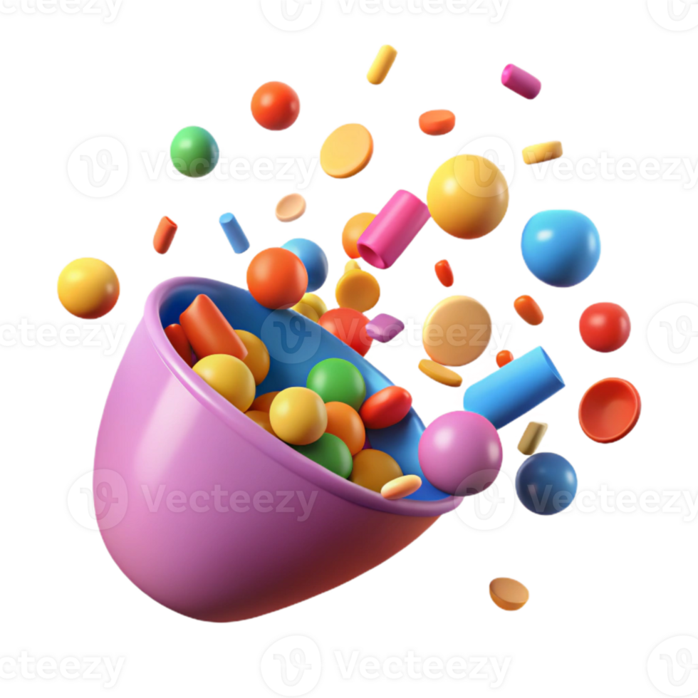 elegant contemporary Colorful Confetti Falling Isolated Element high resolution png