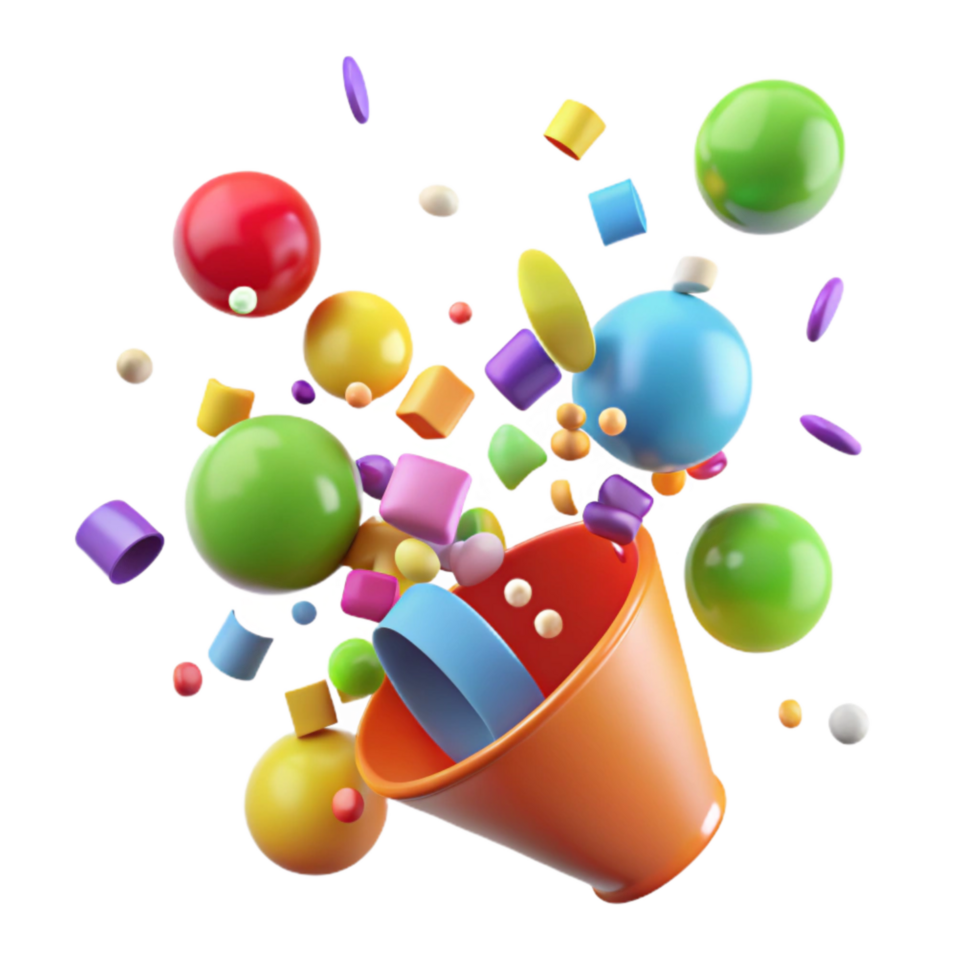 beautiful minimalist Colorful Confetti Falling Transparent Background high quality png