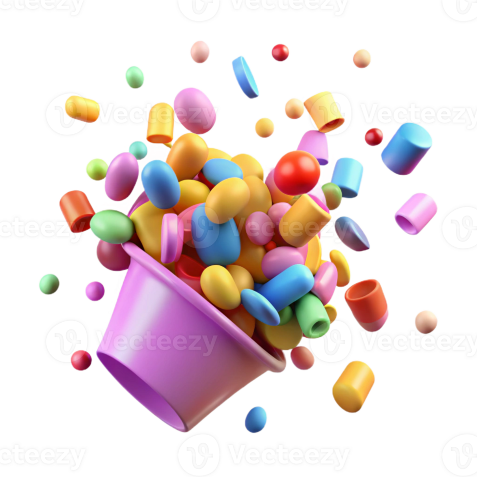 extraordinary classic Colorful Confetti Falling Isolated Element original png